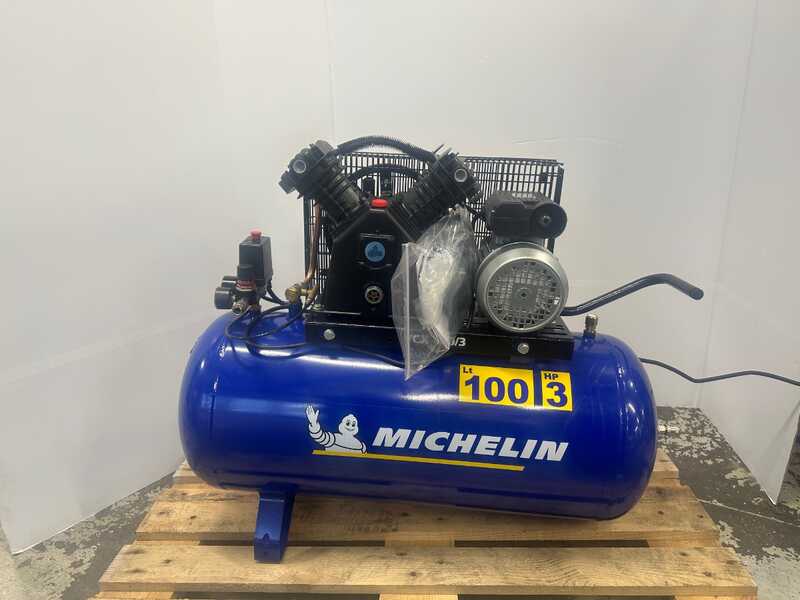 OUTLET - PICCOLI DIFETTI ESTETICI - Michelin VCX 100-3 - Compressore aria elettrico monofase a cinghia - Motore 3 HP - 100 lt