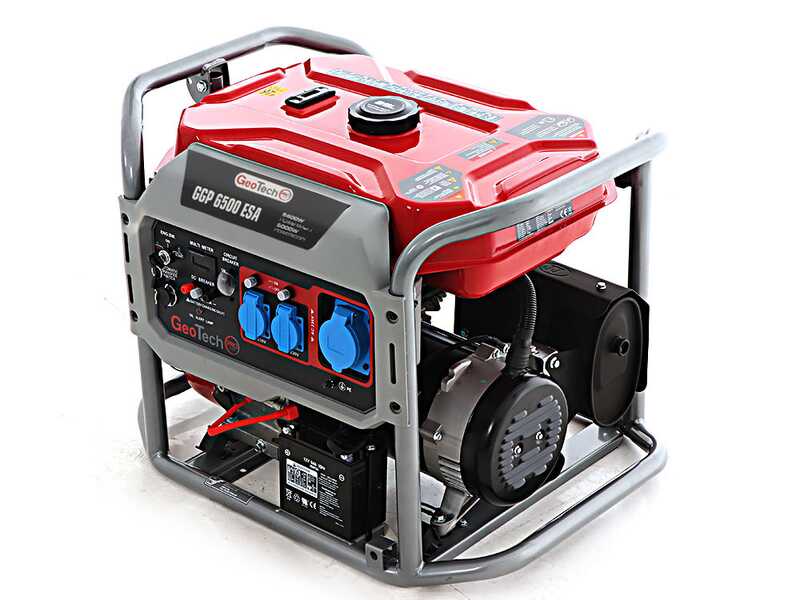 OUTLET - UTILIZZATO PER PROVA - GeoTech-Pro GGP 6500 ESA - Generatore di corrente carrellato con AVR avv. elettrico 5.4 kW - Continua 5 kW Monofase + ATS