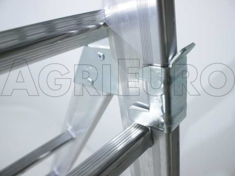 Facal Stilo SL180-3, 3x6 gradini, 3.42 m - Scala telescopica in alluminio allungabile - Altezza stimata operativa 4.88 m