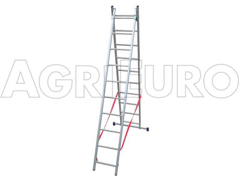 Facal Stilo SL290-2, 2x10 gradini, 4.54 m - Scala telescopica in alluminio allungabile - Altezza stimata operativa 5.44 m