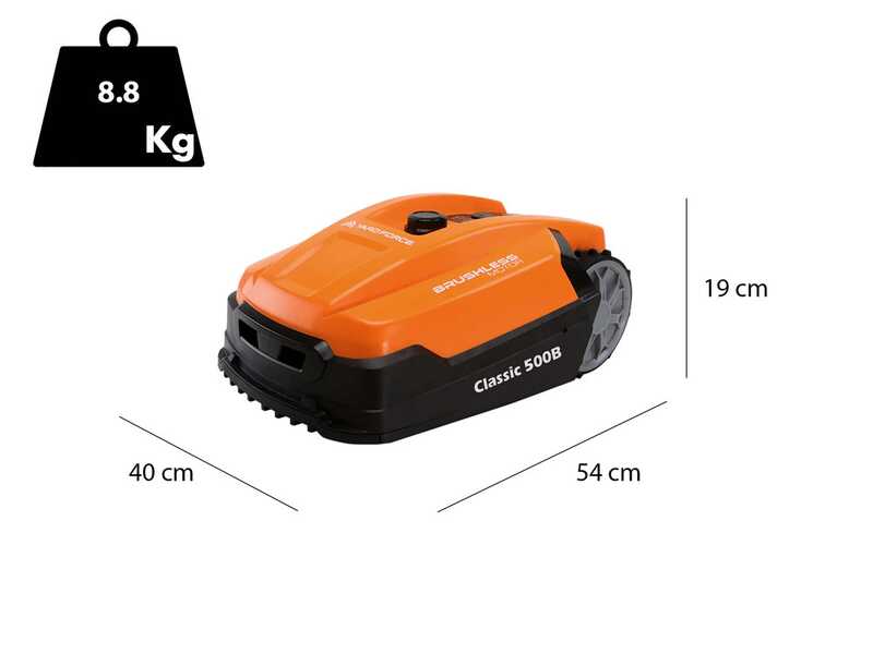 OUTLET - UTILIZZATO PER PROVA - Yard Force Classic 500B - Robot rasaerba - Bluetooth integrato - Sensori anticollisione