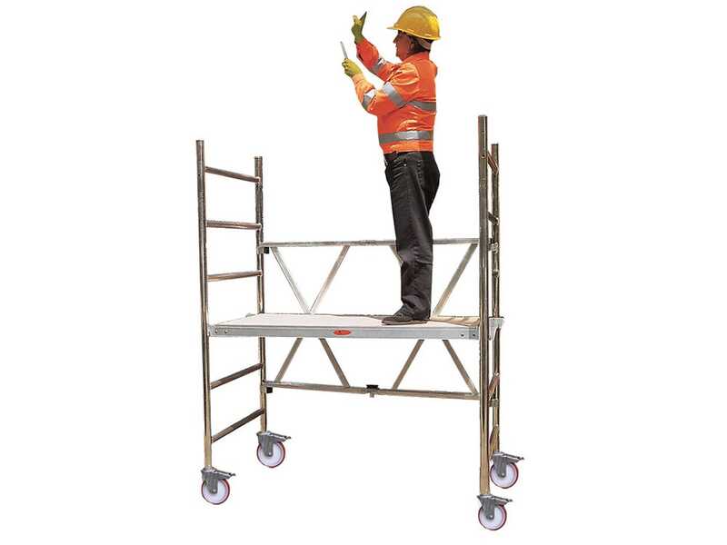 Svelt Roller S - Trabattello in alluminio - Stabilizzatori telescopici - Altezza 3.5m