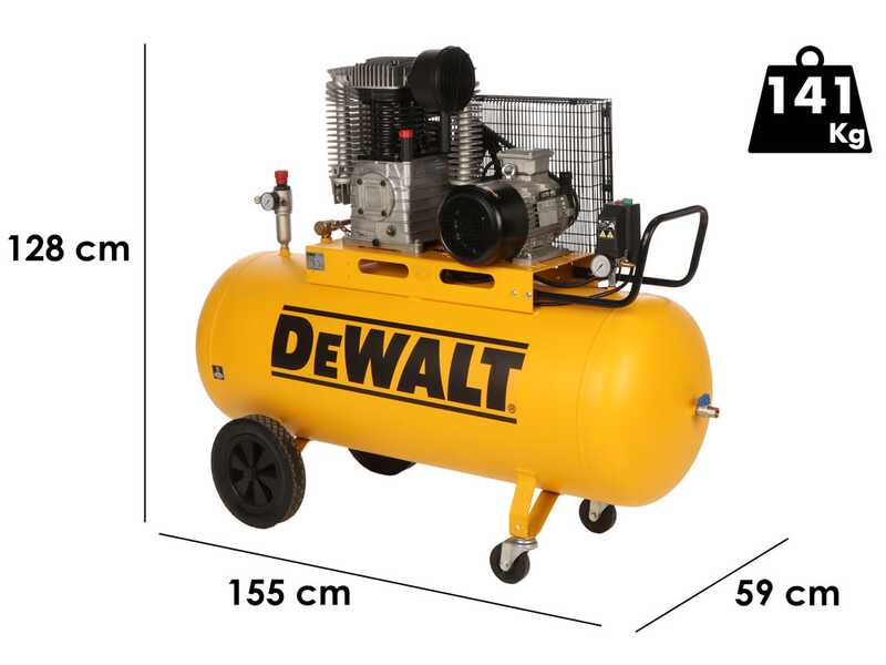 DeWalt DXCMB55T271HCE - Compressore aria elettrico trifase a cinghia - Motore 5,5 HP &ndash; 270 lt