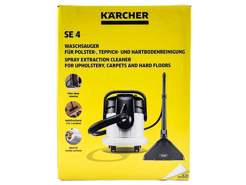 Karcher SE 4 - Lavamoquette - Aspiraliquidi - Bidone acqua pulita/sporca 4 lt - 1000 W