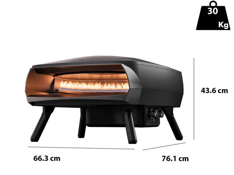 Witt Etna Rotante Grigio - Forno a gas per pizza