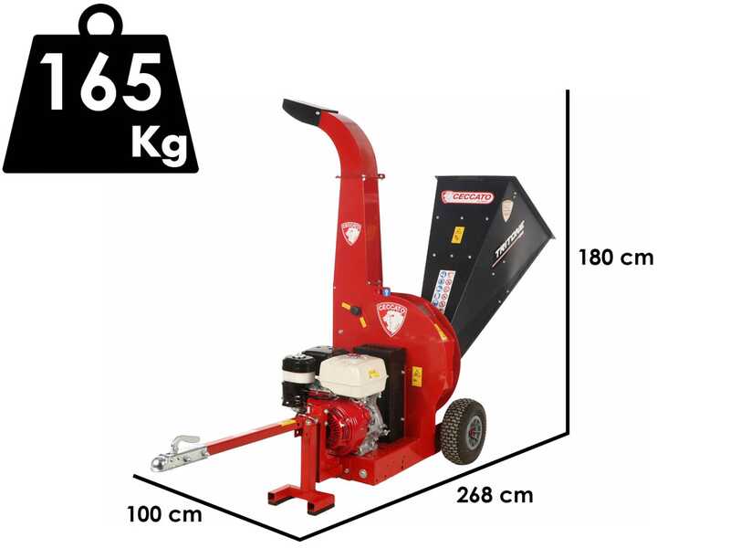 Ceccato Tritone BIG - Biotrituratore a scoppio trainabile - Motore Honda GX390