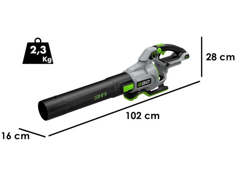 EGO LB6700E - Soffiatore a batteria - SENZA BATTERIE E CARICABATTERIE