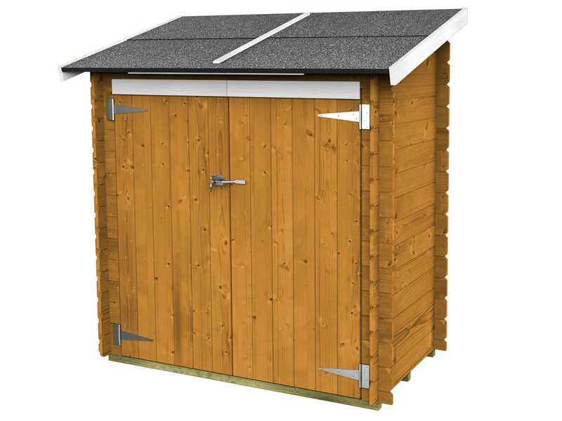 Alce Ambrogio 155x85 larice - Casetta da giardino in legno - Tetto monofalda - 155x85x165 cm