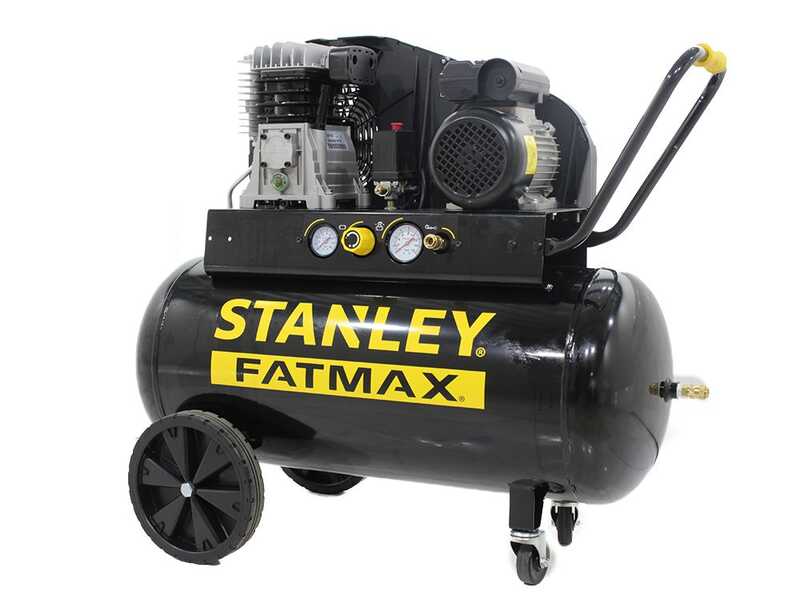 OUTLET - SENZA IMBALLO ORIGINALE - Stanley Fatmax B 255/10/100 - Compressore aria elettrico monofase a cinghia - Motore 2 HP - 100 lt