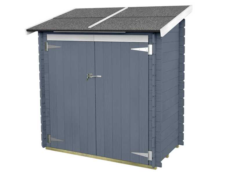 Alce Ambrogio 155x85 grigio - Casetta da giardino in legno - Tetto monofalda - 155x85x165 cm