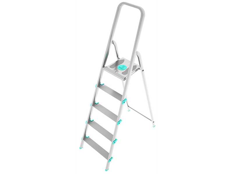 Colombo Libellula, 5 gradini, 1.06mt - Scalandrino in alluminio con cavalletto