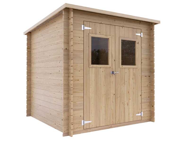 Alce Gallipoli 198x198 - Casetta da giardino in legno - Con finestra frontale - 204x205x197 cm