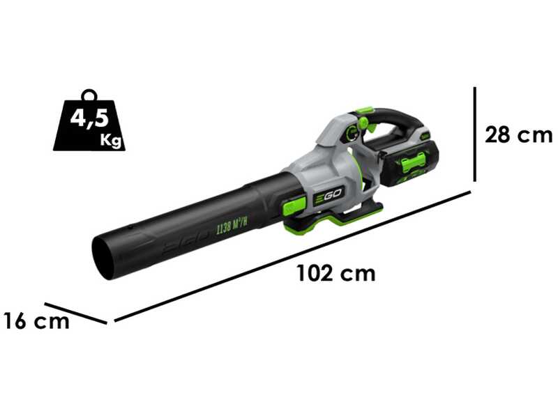 EGO LB6704E - Soffiatore a batteria - 56V 5Ah