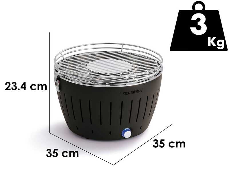 LotusGrill LG G34 U - Barbecue portatile per esterno - Scocca antracite