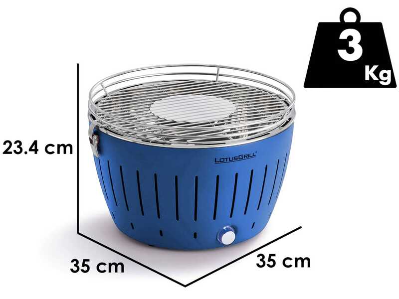 LotusGrill LG G34 U BL - Barbecue portatile per esterno - Scocca blu