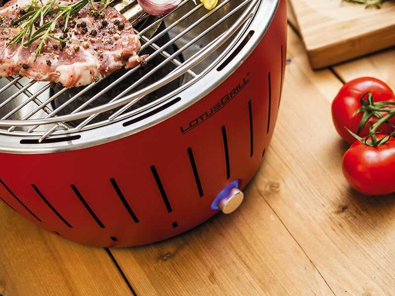 LotusGrill LG G34 U RD - Barbecue portatile per esterno - Scocca rossa