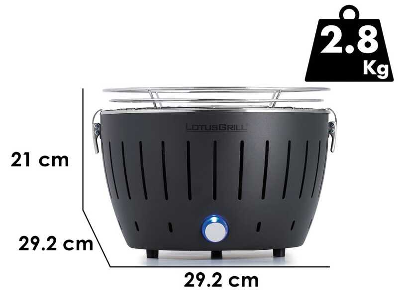 LotusGrill LG G28 U - Barbecue portatile per esterno Mini - Scocca antracite