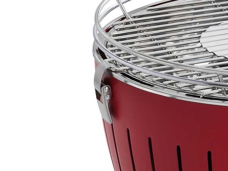 LotusGrill LG G34 H RD - Barbecue portatile per esterno ibrido - Scocca rossa