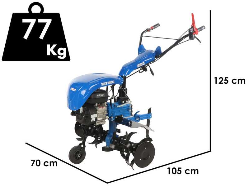 EuroMech YET 280 - Motozappa a scoppio - 7 HP - Yagmur R210
