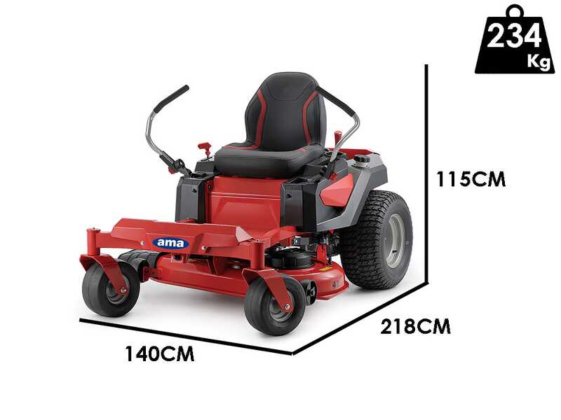 Ama Z TURN ZTR107H - Trattorino rasaerba professionale a raggio zero - Scarico laterale - Motore 546cc