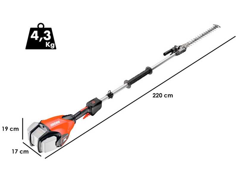 ECHO DHCAS-2600HD - Tagliasiepi a batteria - 56V -SENZA BATTERIA E CARICABATTERIA