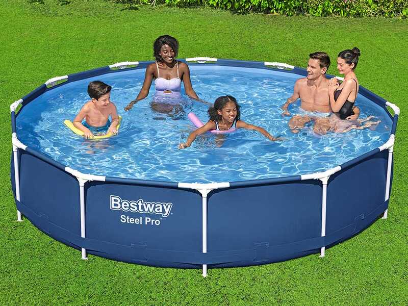 OUTLET - SENZA IMBALLO ORIGINALE - Bestway Steel Pro 56681 - Piscina Rotonda + Pompa filtro 16 W