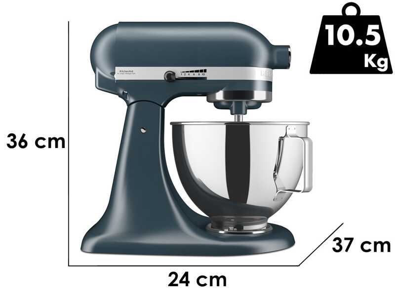 KitchenAid Classic 5KSM95PS-EBS Blu Acciaio - Planetaria con testa reclinabile