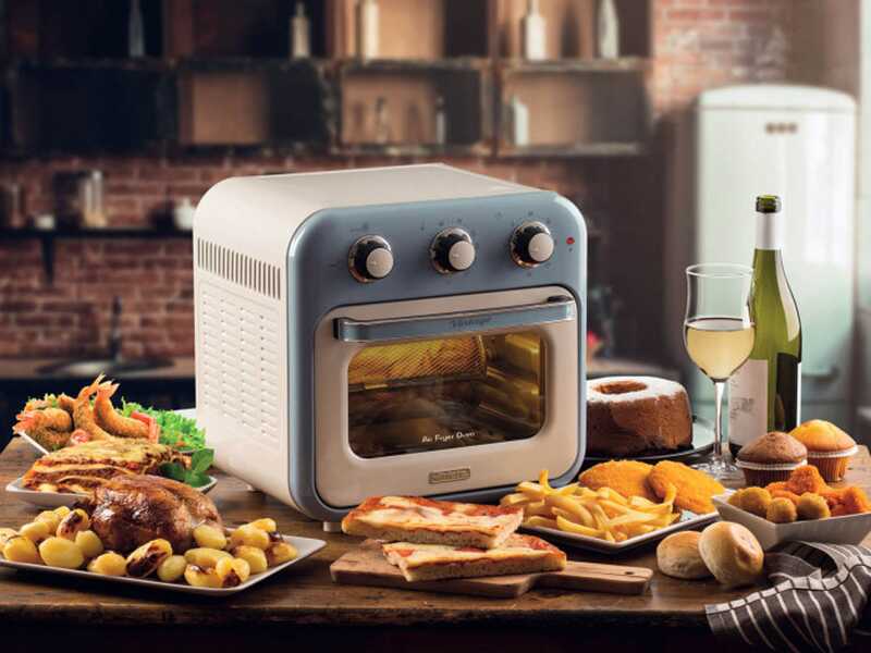 Ariete Vintage Celeste - Friggitrice ad aria e forno elettrico 16L