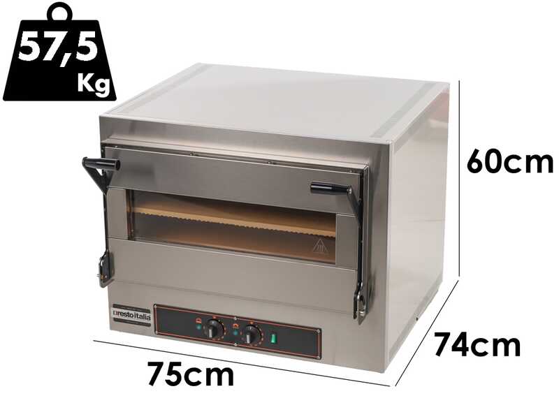 Resto Italia KUBE 1 H - Forno elettrico per pizza - 2 Ripiani