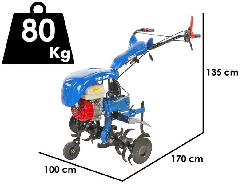 EuroMech YET 300 - Motozappa a scoppio 6.5 HP - Honda GX200