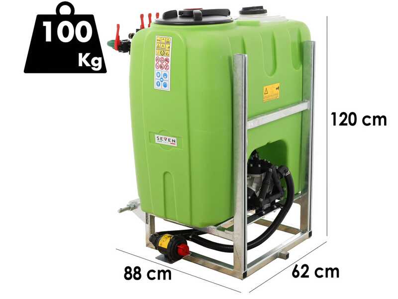 Seven Italy 300L - Gruppo botte per diserbo a trattore - Pompa Comet BP 75
