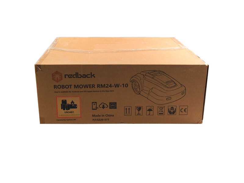 OUTLET - UTILIZZATO PER PROVA - Redback RM24A-10-W - Robot rasaerba con cavo perimetrale - Batteria al litio 28V 3Ah