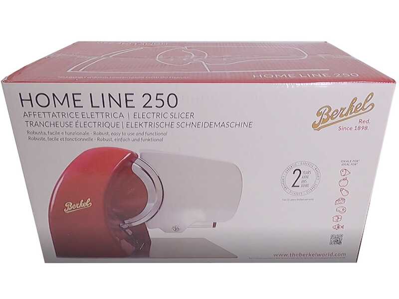 OUTLET - DA ESPOSIZIONE - Berkel Home Line HL250 Rossa - Affettatrice con lama in acciaio cromato da 250 mm