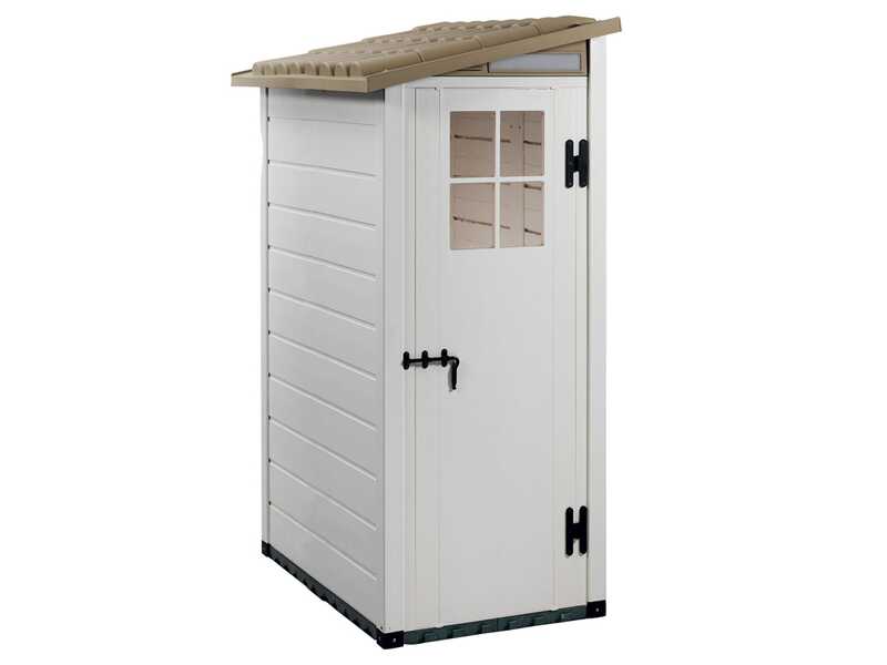 Garofalo Tuscany Evo 100 Terrace - Casetta da giardino - Con finestra e porta ad anta singola - 82.5x122.5x201 cm