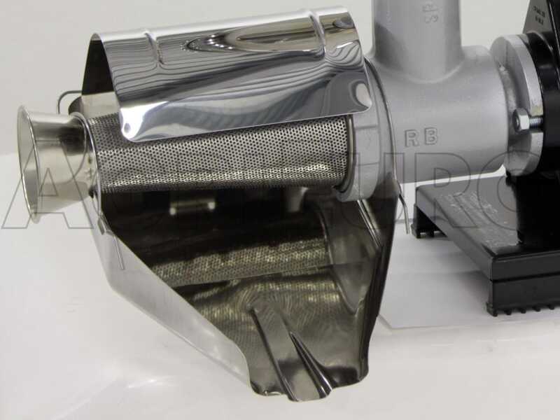 OUTLET - PICCOLI DIFETTI ESTETICI - Passapomodoro Reber 9000NP INOX- N.5 - Motore ad induzione professionale da 1200 W - Motoriduttore con ingranaggi in acciaio