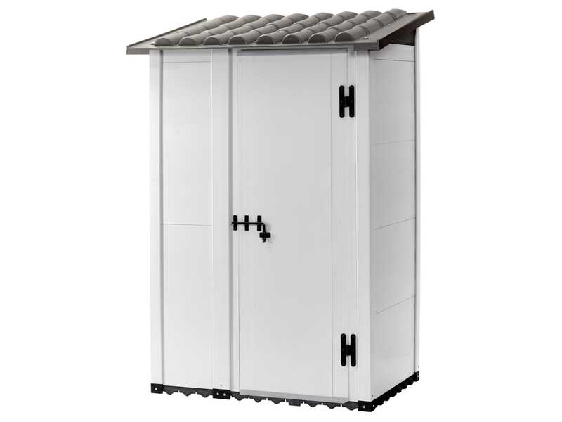 Garofalo Urban 100 - Casetta da giardino - Con porta decentrata - 122.5x82.5x201 cm