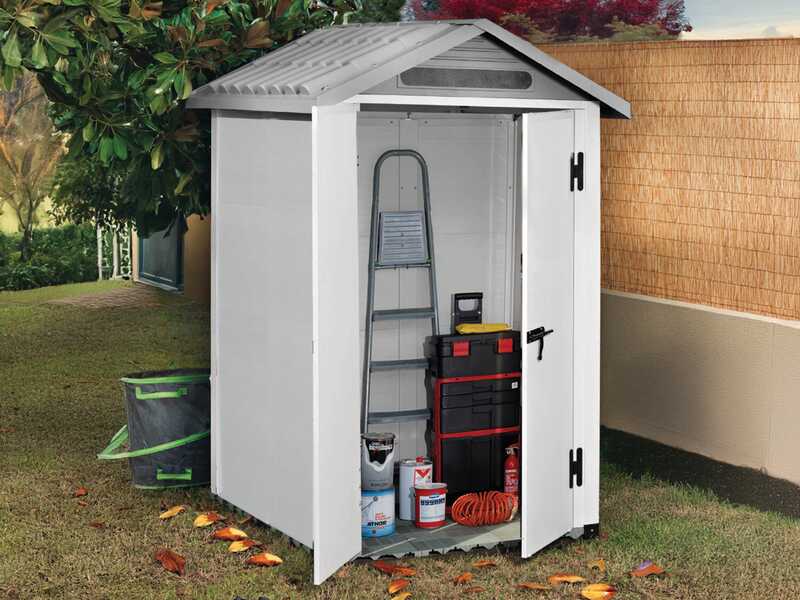 Garofalo Urban 120 - Casetta da giardino - Con porta a doppia anta - 122.5x122.5x214 cm