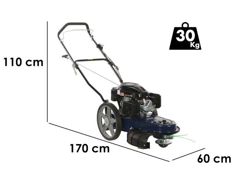 BullMach FALCIA 196-560 - Decespugliatore a ruote a benzina 4 tempi a spinta