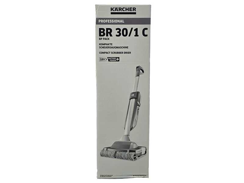 Karcher BR 30/1 C Bp Pack 18/30 - Lavapavimenti a batteria 3 in 1: lava, asciuga, aspira