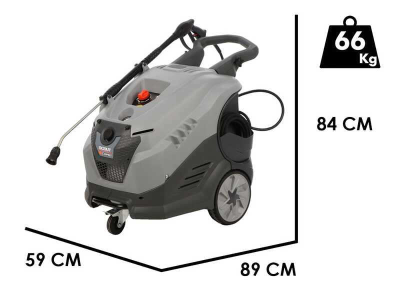 OUTLET - PICCOLI DIFETTI ESTETICI - Comet New Scout 150 Classic - Idropulitrice ad acqua calda professionale - 150 bar max - 540 l/h