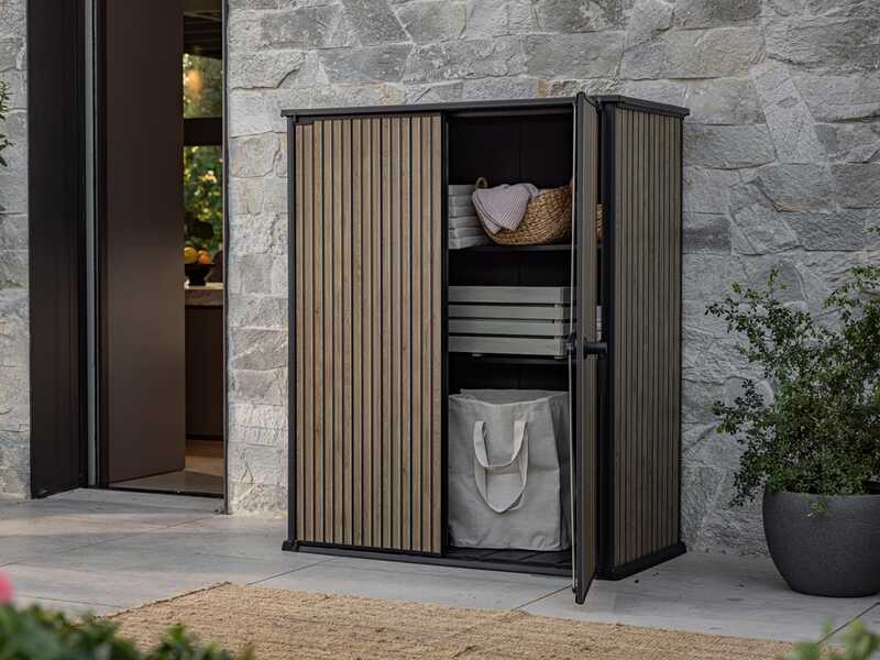 Keter Signature Venetian - Armadio porta attrezzi da giardino - 140x73x170 cm