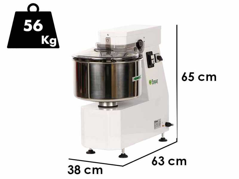 OUTLET - SENZA IMBALLO ORIGINALE - Fimar 15LN - Impastatrice a spirale - Trifase - 10 Kg - 2 Velocit&agrave;