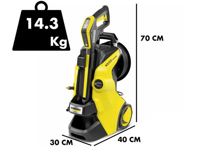 OUTLET - UTILIZZATO PER PROVA - Karcher K5 Premium Smart Control - Idropulitrice semiprofessionale- 145 bar - 500 lt/h - App Home &amp; Garden