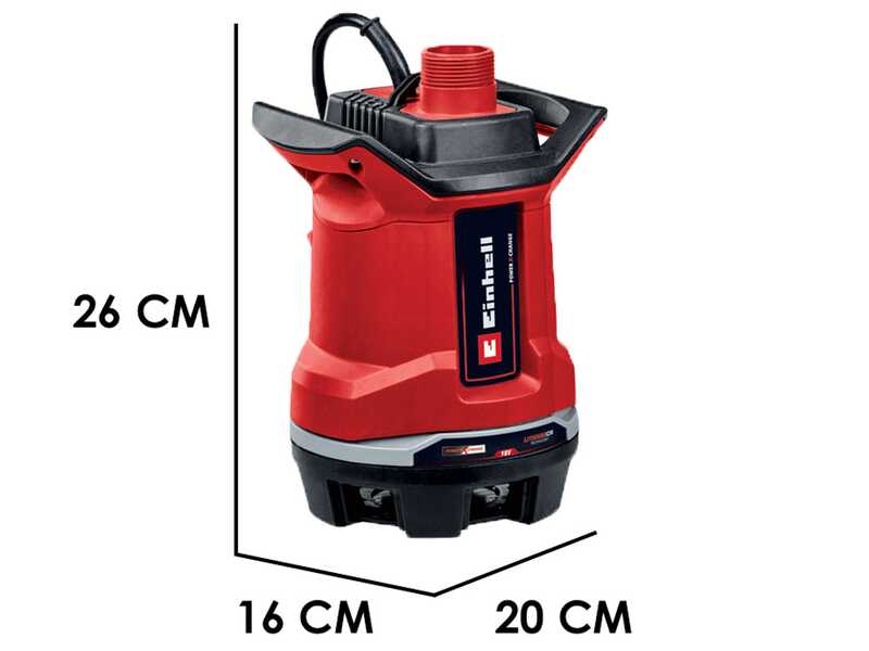 Einhell  GE-DP 18/25 Li - Pompa a immersione acque scure - 18V 5.2Ah e caricabatteria