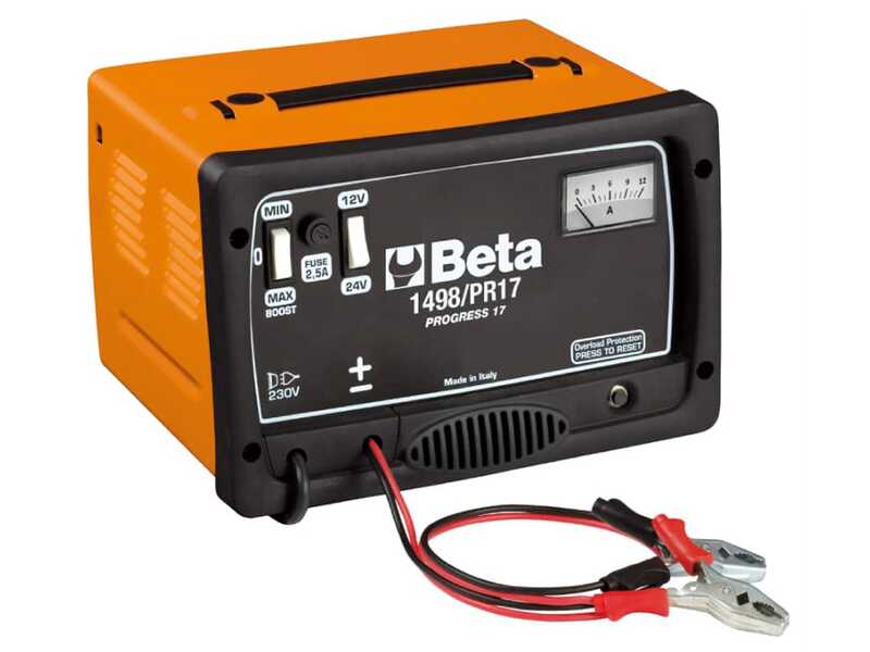 Beta 1498/PR17 - Caricabatterie portatile - 12/24V - Monofase