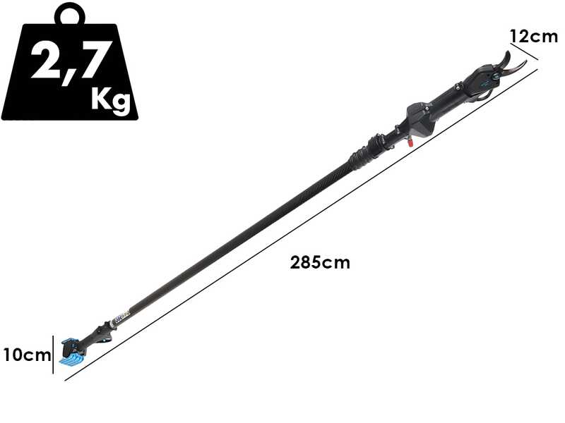 Campagnola NOVA 40 - Forbice elettrica a batteria su asta 150-220cm - 21.6V 2.5Ah