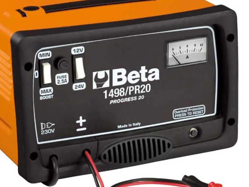 Beta 1498/PR20 - Caricabatterie portatile - 12/24V - Monofase