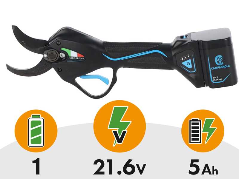 Campagnola NOVA 40 - Forbice elettrica a batteria su asta 150-220cm - 21.6V 5Ah - Diametro di taglio 40mm