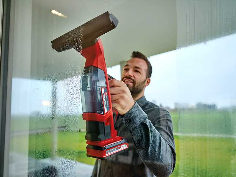 Einhell BRILLIANTO - Lavavetri a batteria - aspiragocce portatile - 18V/4Ah