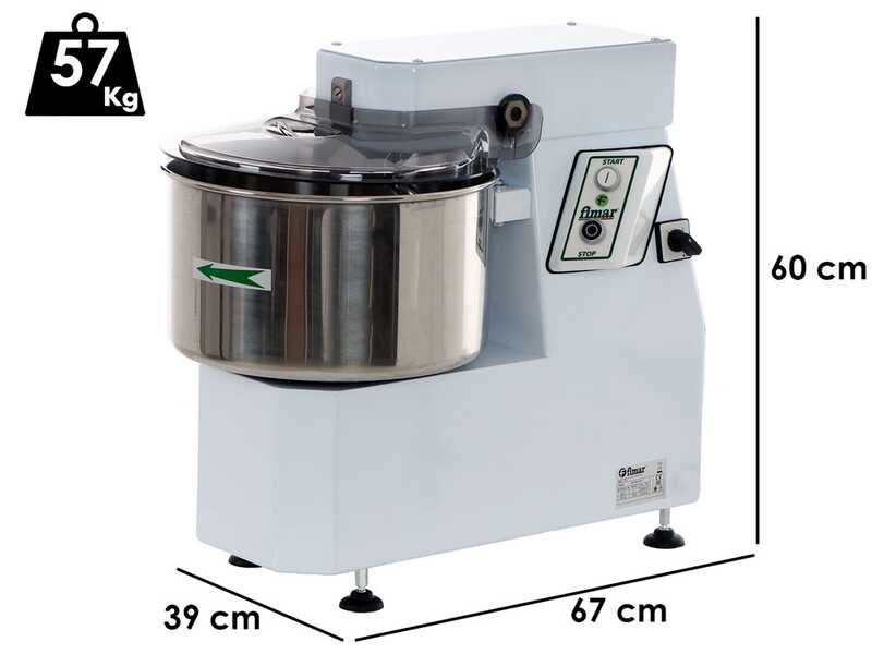 OUTLET - PICCOLI DIFETTI ESTETICI - FIMAR 18SN - Impastatrice a spirale - Trifase - 18 Kg - 2 Velocit&agrave;